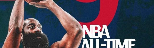 半岛体育入口-生涯里程碑！哈登超越奥尼尔升至历史得分榜第九